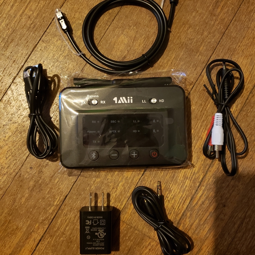 1Mii B03 Long Range Bluetooth 5.0 Transmitter Receiver for TV and Home Stereo